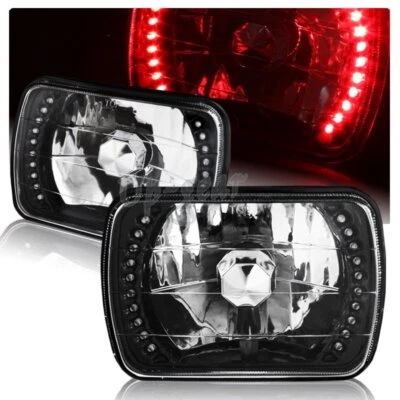 7"x6" H6014 H6052 H6054 haz sellado rojo LED negro carcasa faros transparentes lámpara Foto 1 de 4