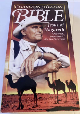New Vtg Charlton Heston Presents The Bible "Jesus of Nazareth" Sealed Vhs - Image 1 of 4