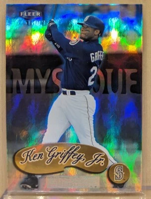 Fleer Mystique 1999 dorado #1 Ken Griffey Jr. patio raro paralelo súper resistente 1:8 Foto 1 de 2