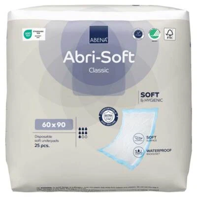 ABENA INTERNATIONAL A/S Abena Abri Soft Classic 60 x 90 cm Bettunterlagen (25 Stück)