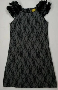 Nicole Miller Kids - Black Lace Sleeveless Party Fancy Dress - Girls Size 10 - Picture 1 of 6