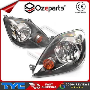 TYC Pair LH+RH Head Light Front Lamp For Ford Fiesta WQ Ghia LX Zetec XR4 05-08 - Picture 1 of 4