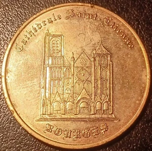 Médaille touristique - Bourges (18) Cathédrale Saint-Etienne 1998 !! 18BOU/1 - Picture 1 of 2