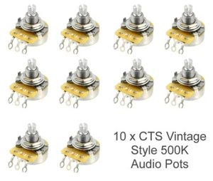 CTS 500K Vintage Style Split Audio Pot ALLPARTS EP-4386 (10 pieces) - Picture 1 of 3
