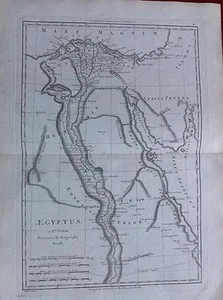 CARTA Geografica Egitto corso Nilo acquaforte 1780 R.to Bonne idrografo - Picture 1 of 2