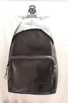 CALVIN KLEIN CK GRANDE COMPARTIMENTO DUPLO ZÍPER MOCHILA LAPTOP BOLSA PRETA Pebble - Imagem 1 de 4