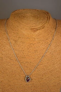 Rubin Anhänger 925er Kette Classic Collier Edelstein Schmuck Halskette Heilstein - Bild 1 von 4