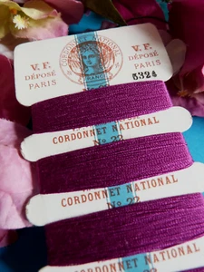 020F Stunning Silk Floche Card National V.F. Violet No. 9 - Picture 1 of 6