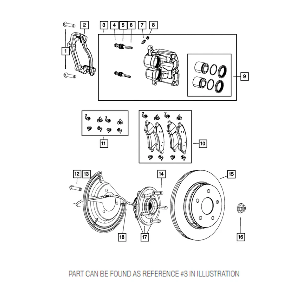 Pinza de freno de disco delantera genuina OEM Mopar para Ram 1500 Dodge Ram 1500 Foto 1 de 1
