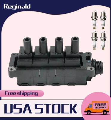 12131247281 Paquete de bobina de encendido y 4* bujías OEM para BMW 318 1994-97 es 1,9 L Foto 1 de 4