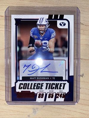 2021 Panini Contenders Draft Picks Rookie Auto Matt Bushman - Image 1 of 2