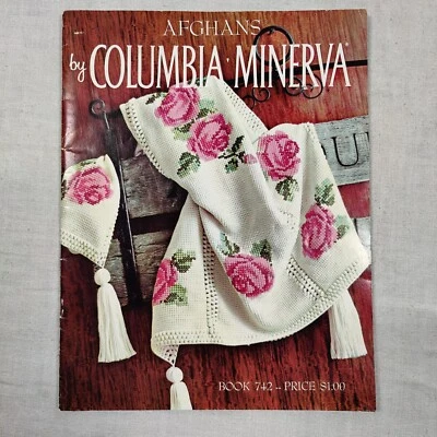 Vintage Columbia Minerva Afghan Crochet Pattern Book 742 - Image 1 of 4