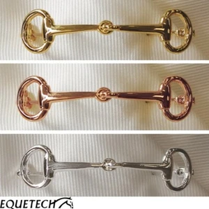 Alfiler Equetech Snaffle Stock - chapado en oro o plata - oro, oro rosa y plata - Imagen 1 de 4