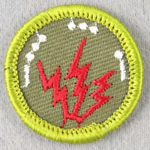 Distintivo merito RADIO 1961-1968 tipo F bordo arrotolato twill kaki - Foto 1 di 1