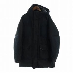 Herno Laminar Down Jacket Long Sleeve Zip Up Logo Hooded 50L Black Used 2504TY - Picture 1 of 6