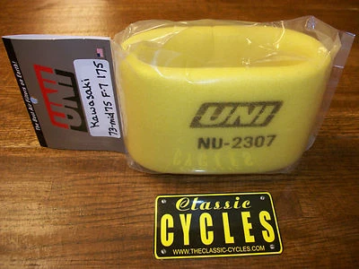 Kawasaki F7 175 Air filter  UNI  with Mesh Screen NU-2307 1973 - 1975 Enduro  - Image 1 of 4