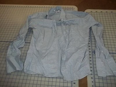 *Camisa de vestir azul blanco chico laroche algodón manga larga talla grande Foto 1 de 2