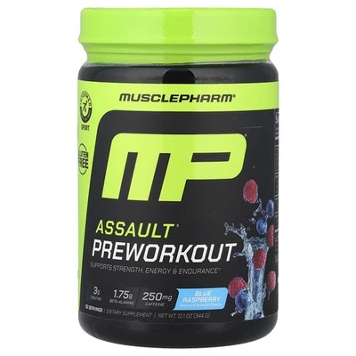 Preentrenamiento Assault®, frambuesa azul, 12,1 oz (344 g) Foto 1 de 2