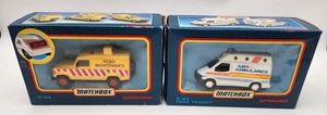 Matchbox Super Kings K-144 Land Rover  Road Maint & K-169 Ford Transit Ambulance - Picture 1 of 7