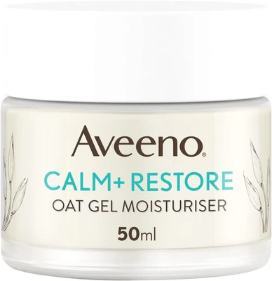 Aveeno Face Calm+Restore Oat Gel Moisturiser 50ml Face Moisturiser Instantly
