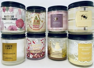 EMPTY LOT (8) Bath & Body Works Single-Wick Candle Mason Jars/Lids 7oz Uncleaned - Picture 1 of 2
