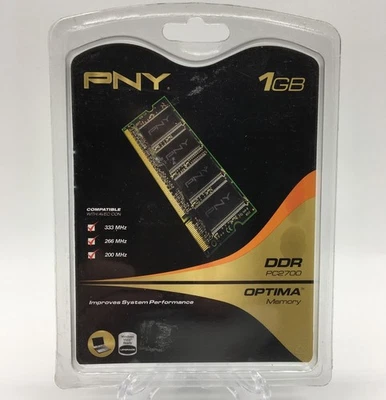 PNY PC2700 1 GB SO-DIMM 333 MHz DDR Memory (MN1024SD1-333) - Image 1 of 2