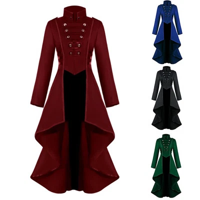 Veste punk femme en vintage style steampunk gothique robe hirondelle manteau - Photo 1/4