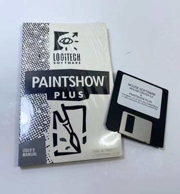 Logitech Software Paintshow Plus 3.5 disk w/ Manual 1998 - Image 1 of 2