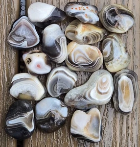 Botswana Achat Selects - BANDED WAVES - rau, natur, nicht poliert A+ Klasse - Bild 1 von 5