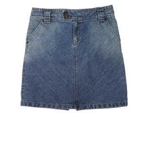 Falda vaquera Gap A Line bolsillos debajo de la rodilla elástica azul talla 8 - Imagen 1 de 8