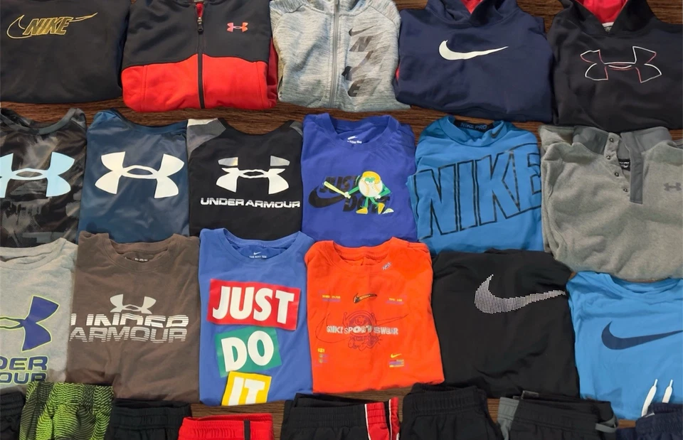 20pc Boys Nike & Under Armour Athletic Clothing bundle large 14/16 - Image 1 of 4