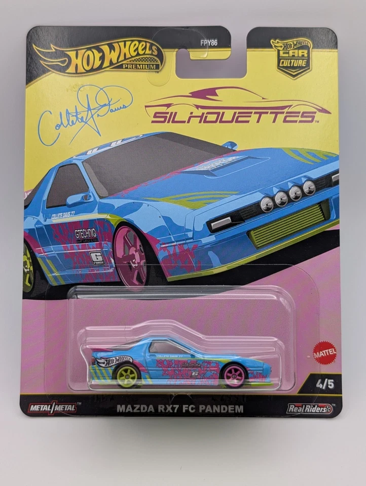Hot Wheels Premium 2025 Car Culture Silhouettes Mazda RX7 FC Pandem Blue 1:64 - Image 1 of 1