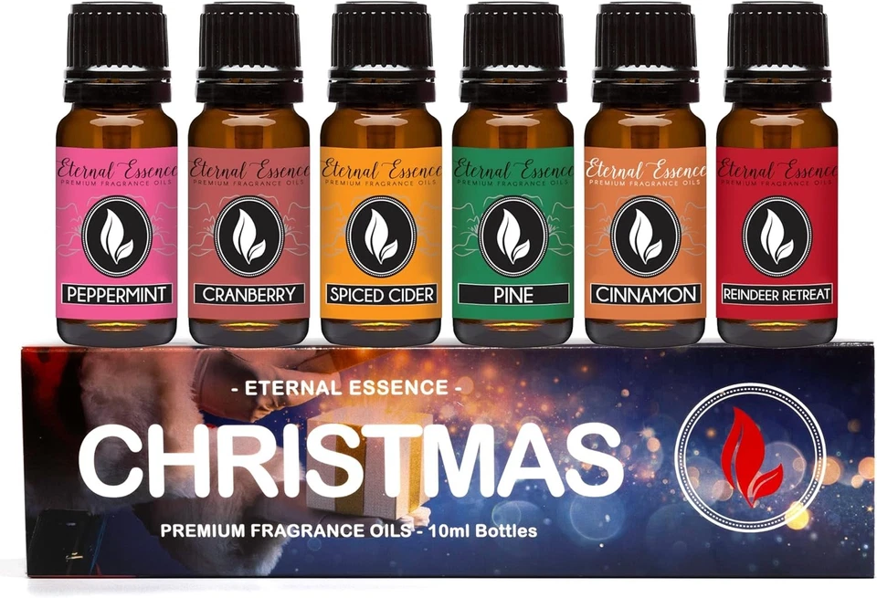 Eternal Essence Aceites Navidad Set de 6 Aceites Fragancia Premium - Menta, Cra Foto 1 de 4