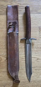 Knife Crafters WWII Fighting Knife Cutdown From Civil War Saber Sword In Sheath - Picture 1 of 21