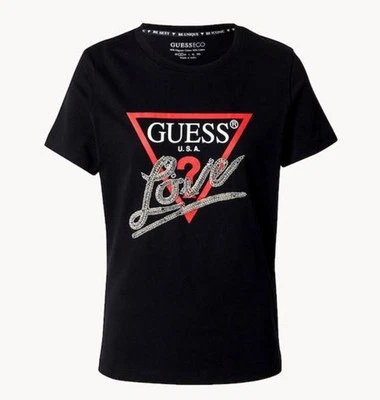 Camiseta Mujer Algodón Manga Corta GUESS W5RI10I3Z14 JBLK Negro - Imagen 1 de 3