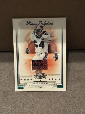 2006 Donruss Threads - Zach Thomas #58 Footballs /250 (MEM) - Image 1 of 4