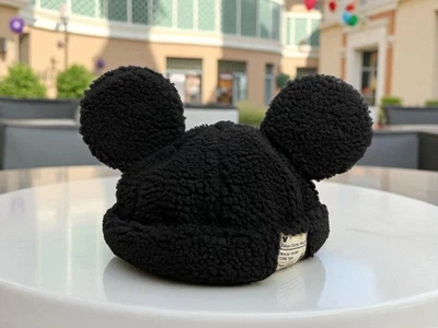 Tokyo Disney Resort черный боа крышка Микки уши шляпа 58 см Япония ограниченный эксклюзив - Изображение 1 из 4