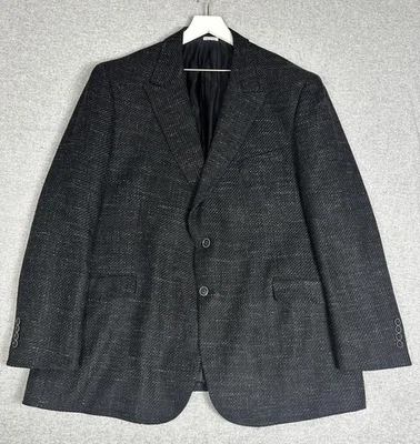 Joseph Abboud Blazer Mens 50 Long Black Gray Slim Fit Heritage Italian Fabric - Image 1 of 4