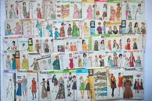 Lot of 50 Teen/Women Vtg 1960s-70s Simplicity/Butterick/McCalls/Advance Patterns - Picture 1 of 6