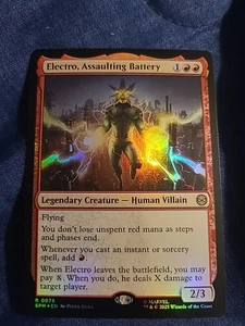 Magic The Gathering Electro, Assaulting Battery Marvel's Spider-Man Foil - Picture 1 of 2