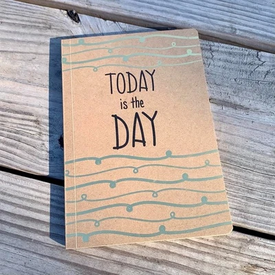 Today is the Day Two Toned Tan and White Journal - Image 1 of 4
