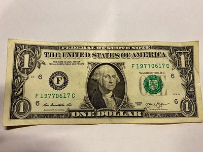 Birthday Note $1 June 17, 1977  Fancy 06/17/1977 - Image 1 of 2