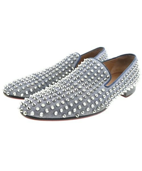 Christian Louboutin scarpe eleganti borchie EU 42.0 US 9.0 argento navy... - Immagine 1 di 4