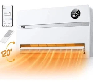 Dreo Smart Wall Heater, Electric Space Heater for Bedroom 1500W, 120° White - Picture 1 of 1