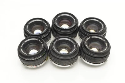 Job Lot Bundle of 6x Olympus 50mm f/1.8 OM Mount Camera Lenses  - Image 1 of 4
