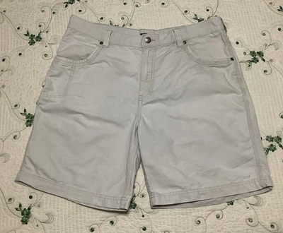 MEN'S SIZE 38 WOLVERINE BEIGE DENIM CASUAL WORKWEAR SHORTS DOUBLE STITCHED SEAMS - Image 1 of 4