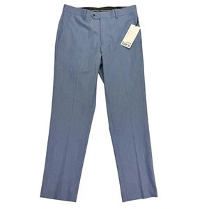Bar III Mens Slim Fit Hairline Stripe Stretch Dress Pants Blue 31x30 - Picture 1 of 4