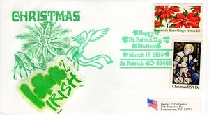 HAPPY ST PATRICK DAY, ST PATRICK, MO 1993 FDC14889 - Picture 1 of 1