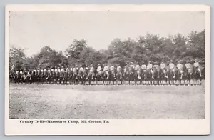 Mt. anni 1910 Gretna Penn. - Camp Hastings - Cartolina Guardia Nazionale Esercitazioni Cavalleria - Foto 1 di 3