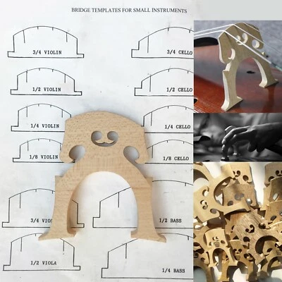 Puente para violonchelo preinstalado con corte genérico tamaño 4/4 envío gratuito a EE. UU. madera de arce  Foto 1 de 4